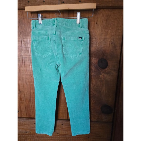 VINEYARD VINES- Girls Corduroy Pants Teal Green Straight Leg Casual - Size 7 - Picture 5 of 8